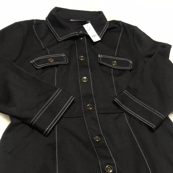 NWT New York & Co. Top Stitch Sheath Dress Sz Large - Picture 12 of 12